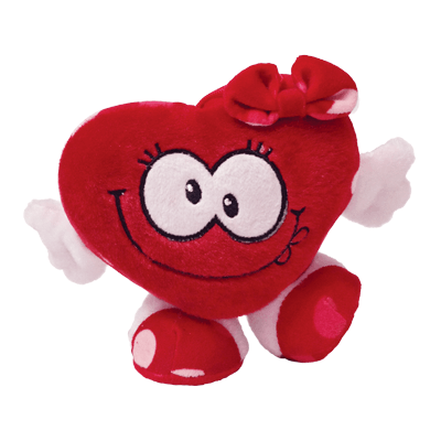 peluche en forma de corazon con luz y sonido